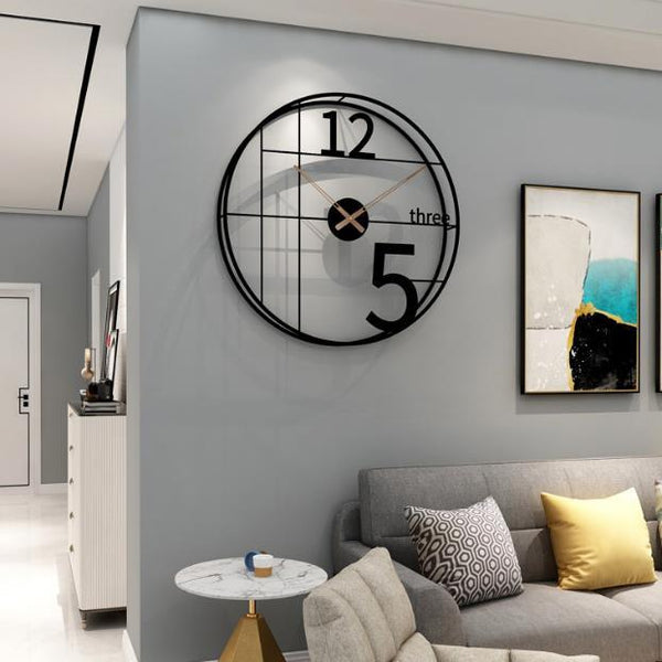 Heritage Roman Halo Clock – Black & Gold (24" x 24")