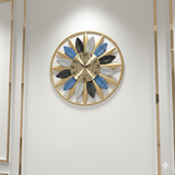 Roman Halo Open‑Frame Clock – Classic Black (24" x 24")