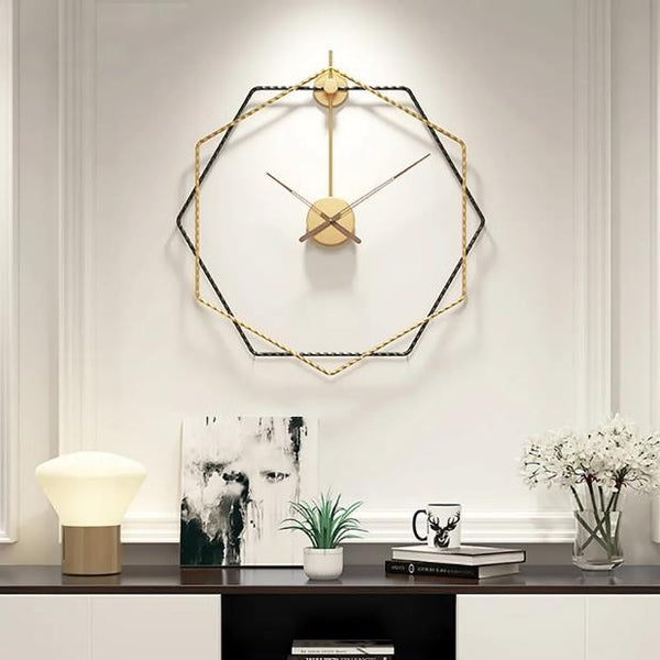 Roman Halo Open‑Frame Clock – Gold (24" x 24")