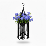 Earthy Macramé Hanging Steel Planters