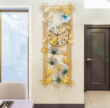 Azure Bloom Symphony Clock – Wide (48" x 24")