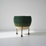 Multi-Color Macramé Accent Steel Pots