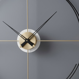 Horizon Mist Deer Landscape Clock – Gold & Teal (47" x 21")