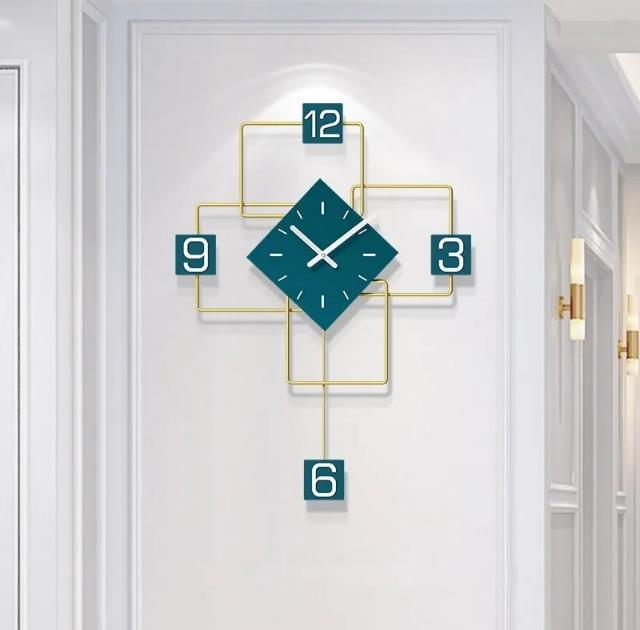 Azure Bloom Symphony Clock – Portrait (20" x 30")