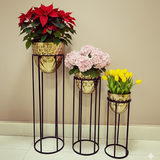Golden Steel Decorative Pot Combo (Set of 3)