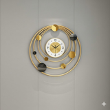 Eclipse Noir Crystal Sunburst Clock – Black & Silver (48" x 24")