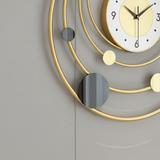 Eclipse Noir Crystal Sunburst Clock – Black & Silver (48" x 24")