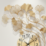 Alpine Stag Panorama Wall Clock – Gold & Teal (24" x 30")