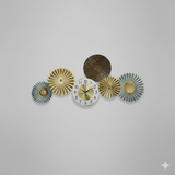 Gridline Twelve‑Five Clock – Gold (14" x 28")