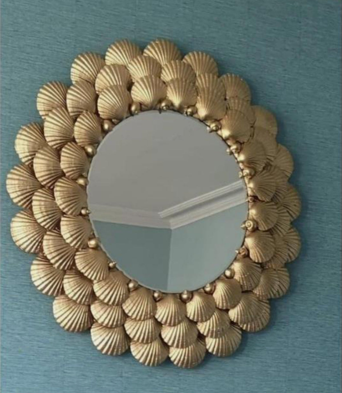 Coastal Shell Halo Mirror