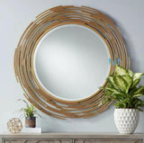Meridian Ripple Round Mirror
