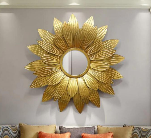 Golden Aster Sunburst Mirror