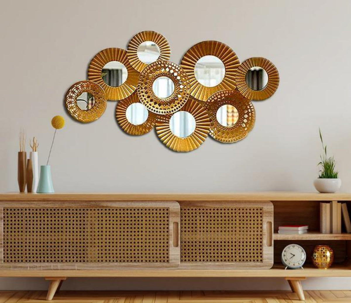 Soleil Mosaic Cluster Mirror - Horizontal