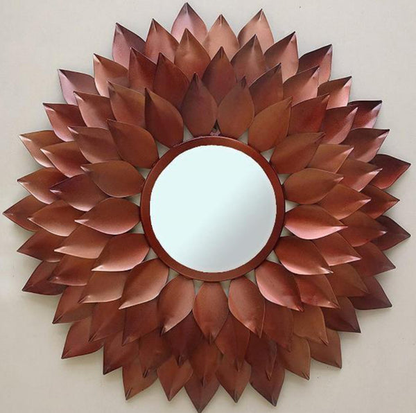 Ember Petal Bloom Mirror - Copper