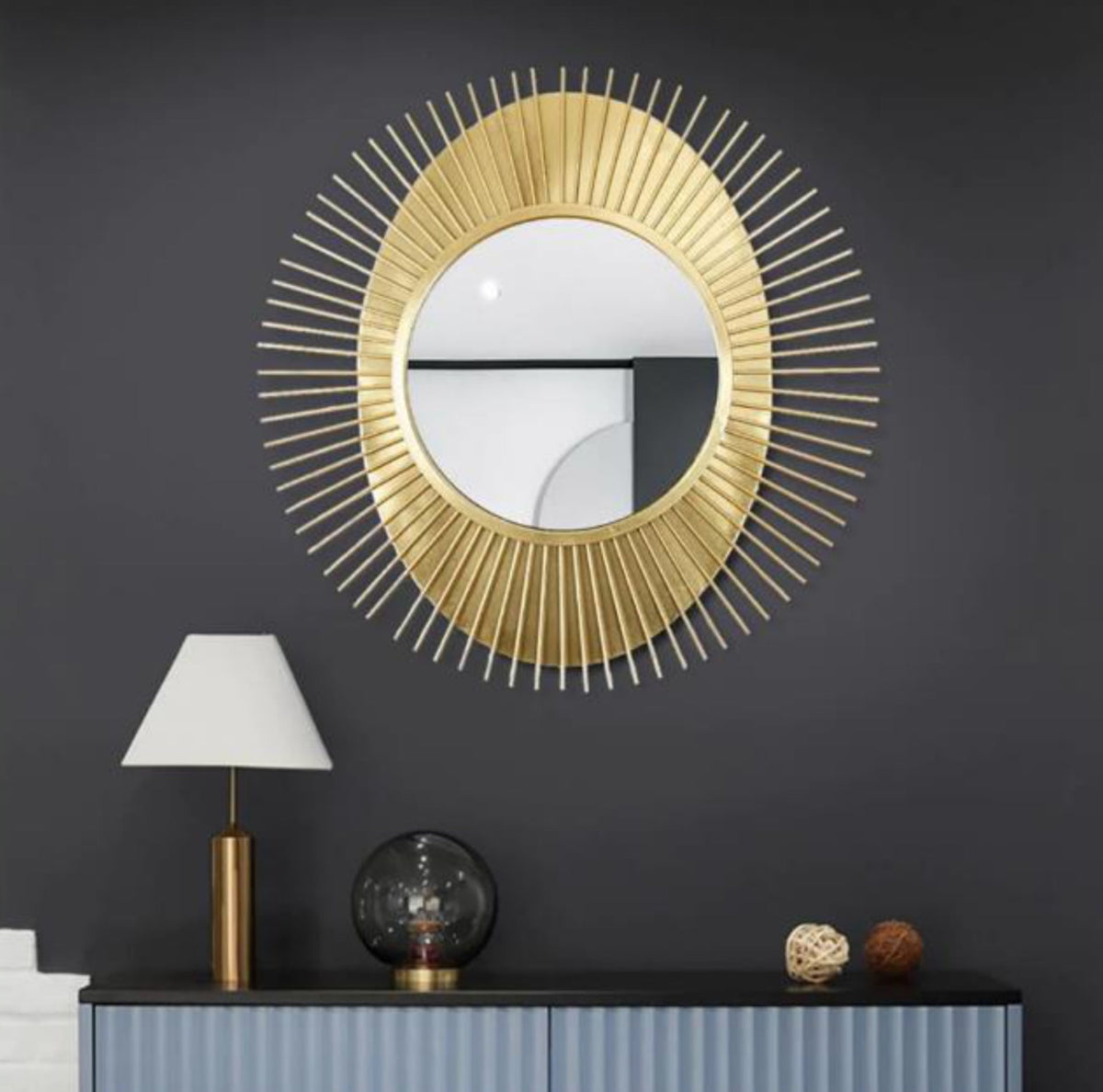 Radiant Rib Sunburst Mirror