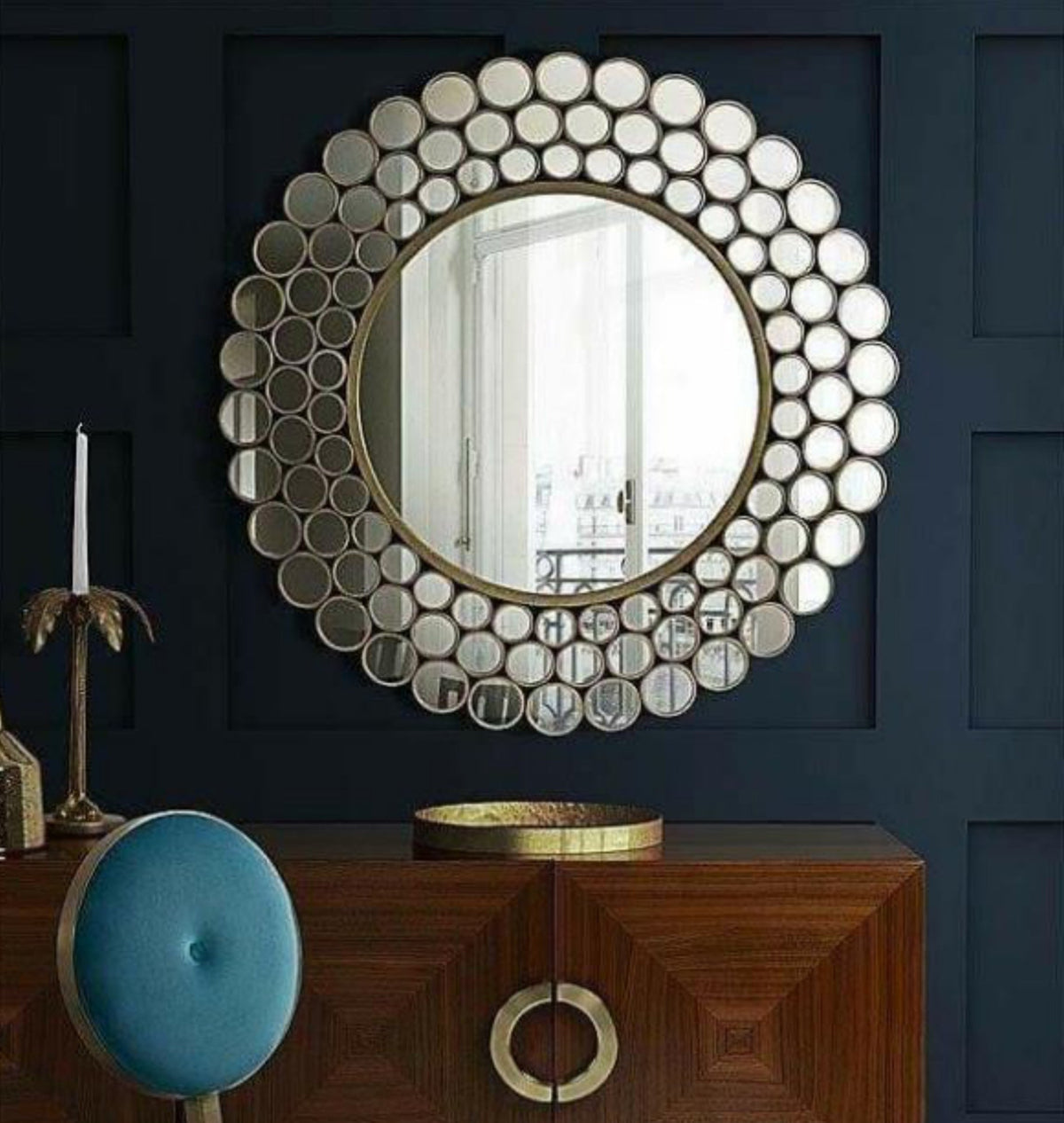 Orbit Droplet Round Mirror